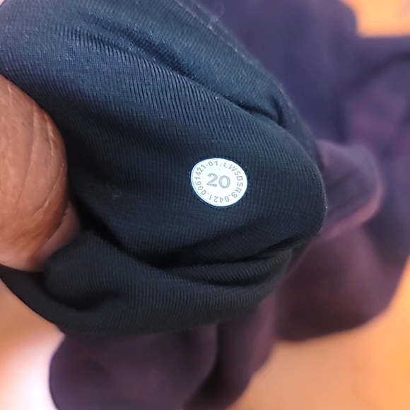 LULULEMON YOGA ALIGH HIGH RISE DIAMOND DYE CASSIS PLUS SIZEBLACK NULU PANTS SZ20 - Picture 8 of 10